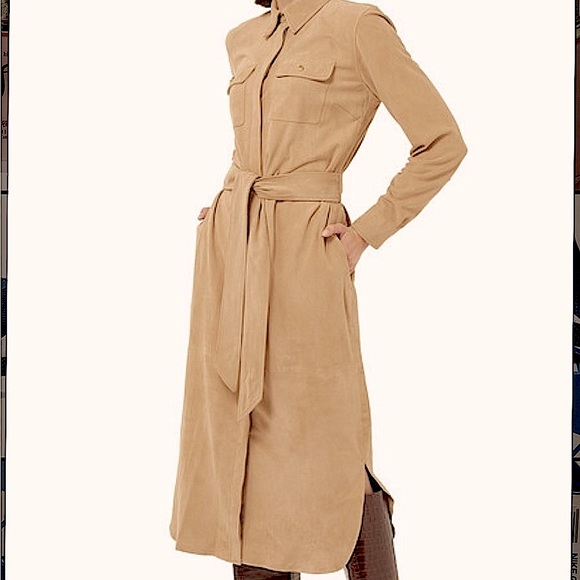 Ralph Lauren Black Label Jackets & Blazers - BLACK LABEL RALPH LAUREN SUEDE SHIRT DRESS